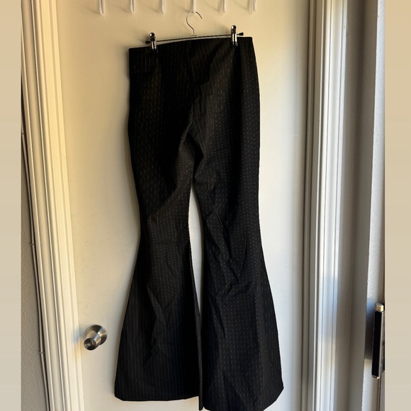 NWT Widow Pintripe Low Rise Flared Pants Corp Goth S - Picture 3 of 3